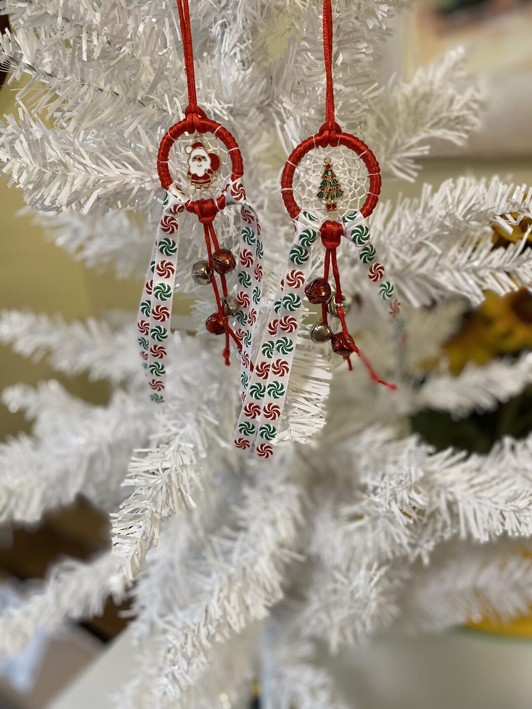 Santa & Tree Dreamcatcher Ornaments