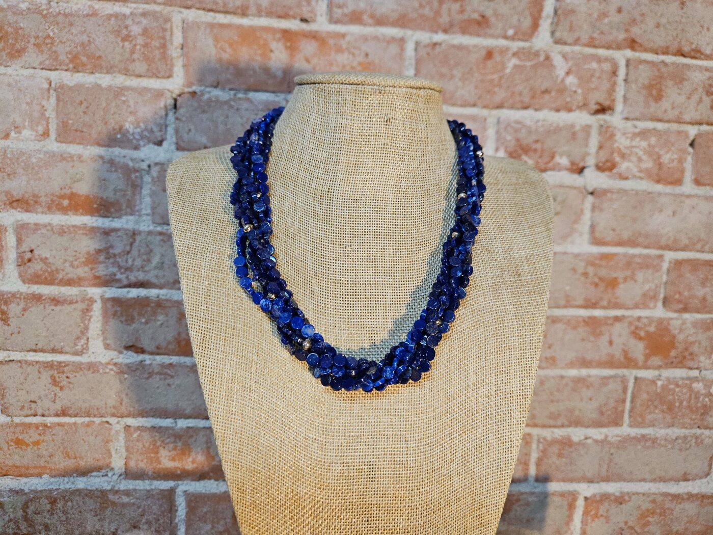 Seven-Strand Lapis Necklace